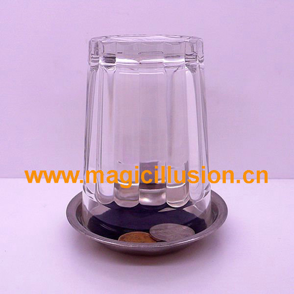 coin into glass cup Magic Trick